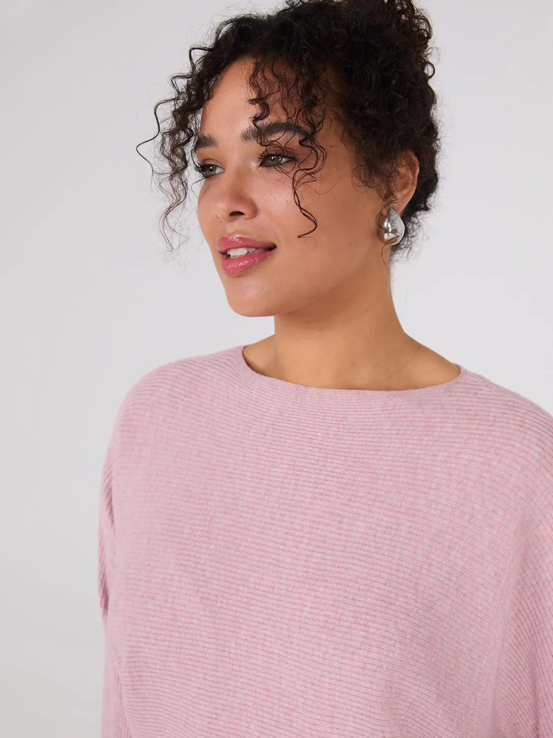 Suzy Shier Long Sleeve|Sweaters & Cardigans>3/4 Dolman Sleeve Ottoman Stitch Sweater