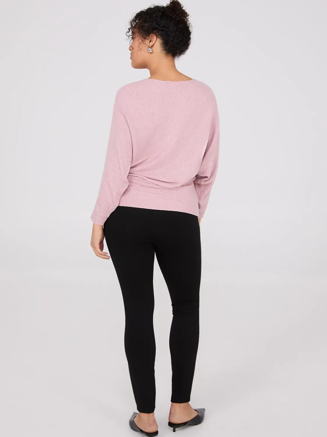 Suzy Shier Long Sleeve|Sweaters & Cardigans>3/4 Dolman Sleeve Ottoman Stitch Sweater