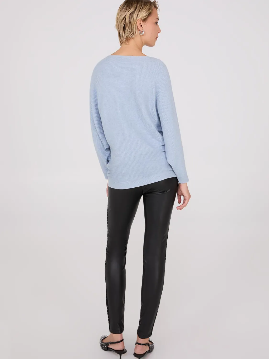 Suzy Shier Long Sleeve|Sweaters & Cardigans>3/4 Dolman Sleeve Ottoman Stitch Sweater