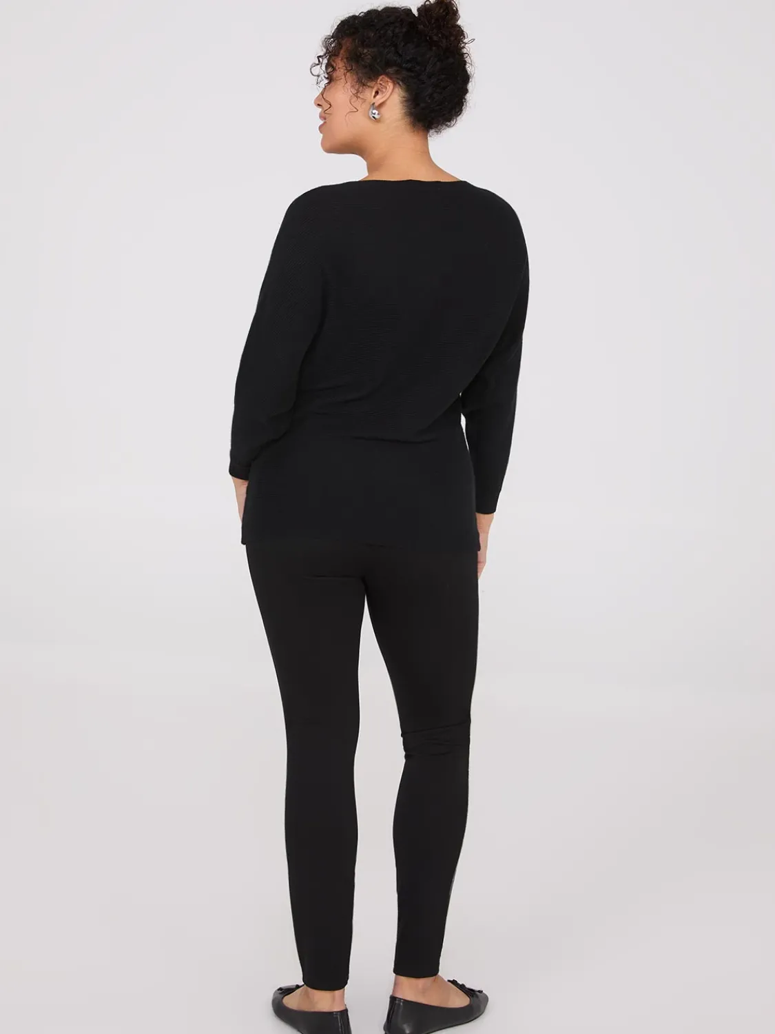 Suzy Shier Long Sleeve|Sweaters & Cardigans>3/4 Dolman Sleeve Ottoman Stitch Sweater