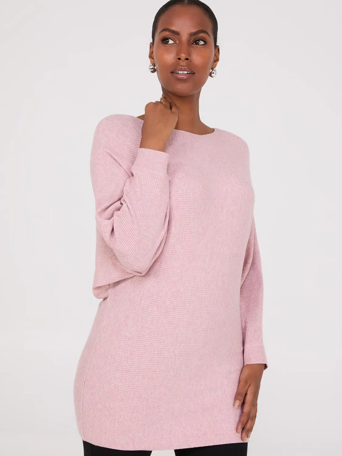 Suzy Shier Long Sleeve|Sweaters & Cardigans>3/4 Dolman Sleeve Ottoman Stitch Sweater
