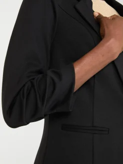 Suzy Shier Blazers & Vests>3/4 Ruched Sleeve Blazer