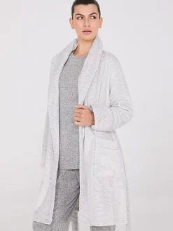 Suzy Shier Lounge & Pjs>Animal Print Plush Robe