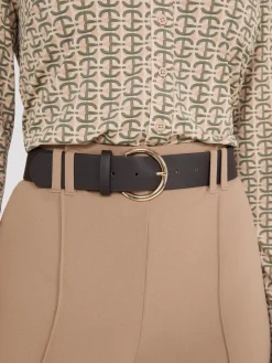 Suzy Shier Bottoms|Pants>Belted Front Pintuck Pants