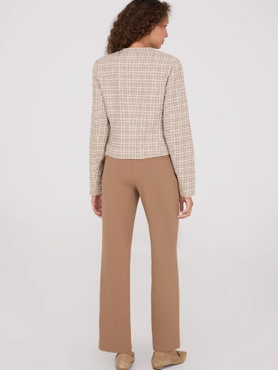 Suzy Shier Blazers & Vests>Boucle Zip-Front Blazer