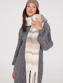 Suzy Shier Hats & Scarves & Gloves>Brushed Striped Scarf