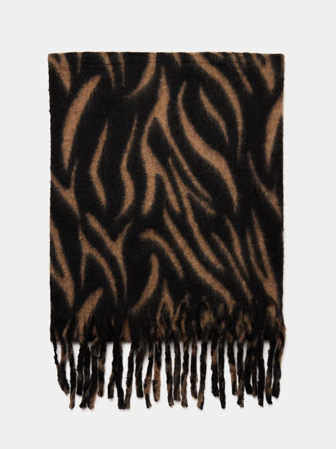 Suzy Shier Hats & Scarves & Gloves>Brushed Zebra Print Scarf