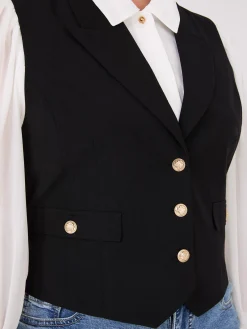 Suzy Shier Blazers & Vests>3-Button Notch Collar Vest