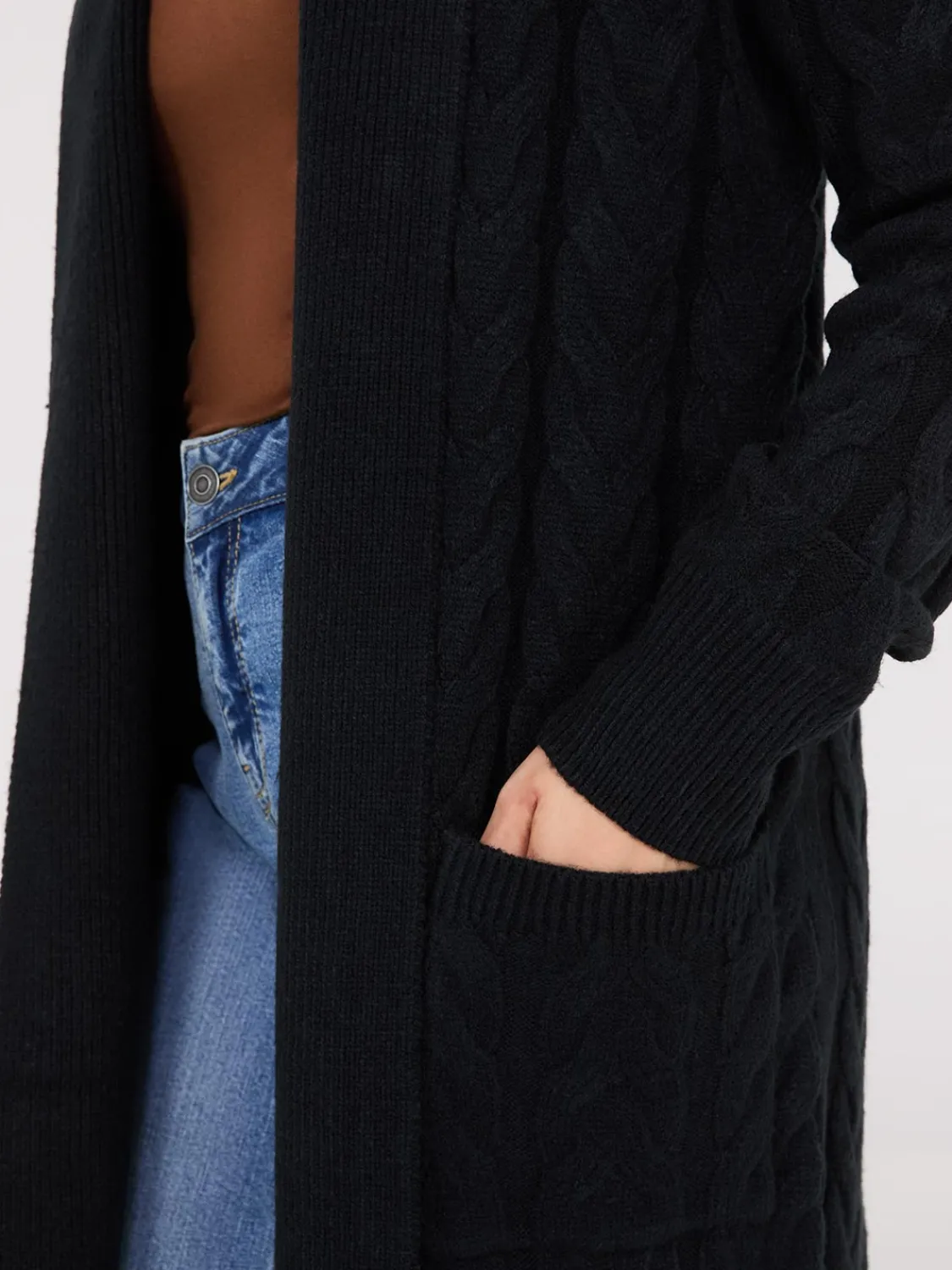 Suzy Shier Long Sleeve|Sweaters & Cardigans>Cable Knit Duster