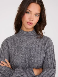Suzy Shier Casual Dresses|Mini>Cable Knit Mock Neck Sweater Dress