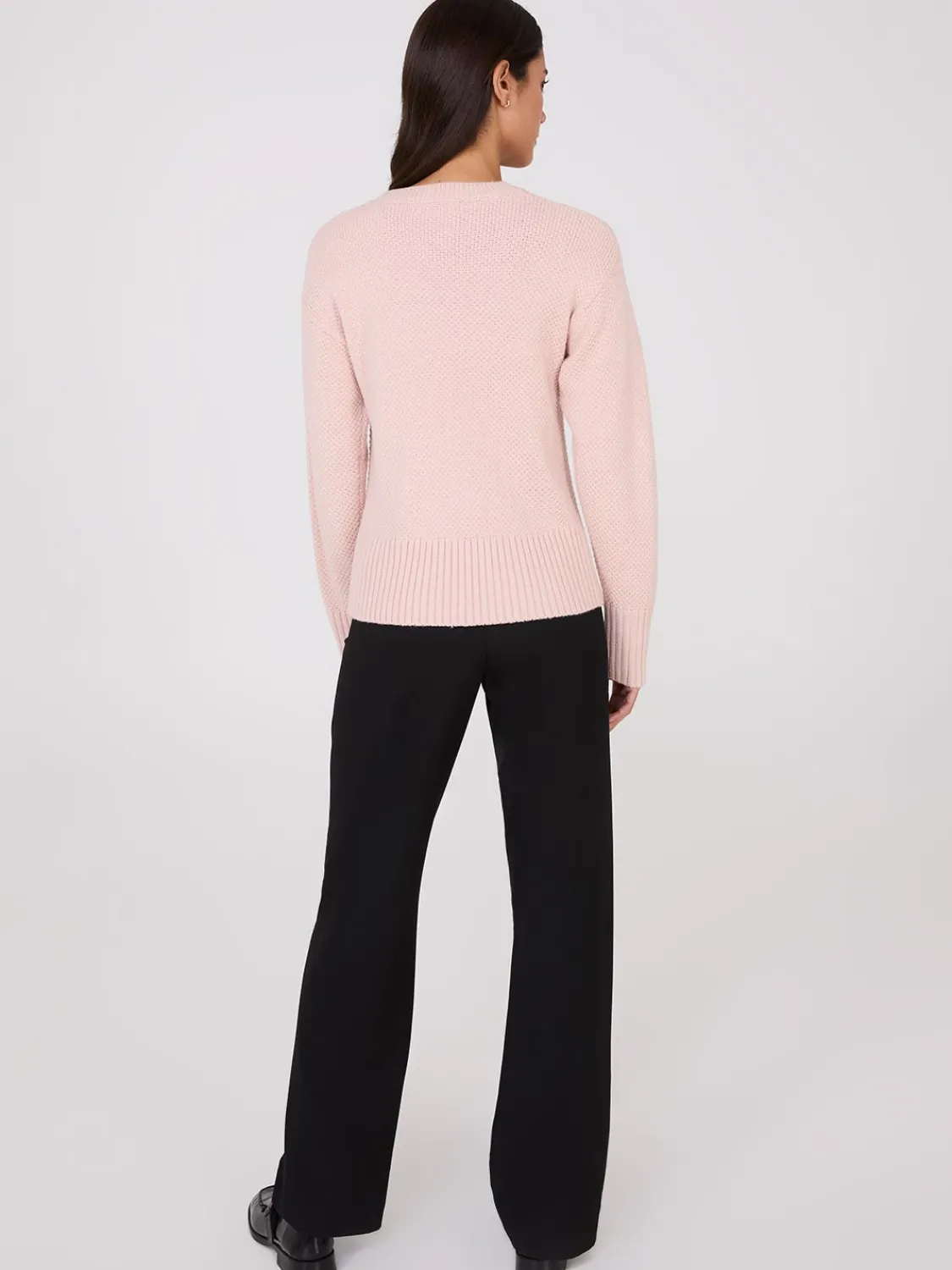 Suzy Shier Long Sleeve|Sweaters & Cardigans>Cable Knit Pointelle Sweater