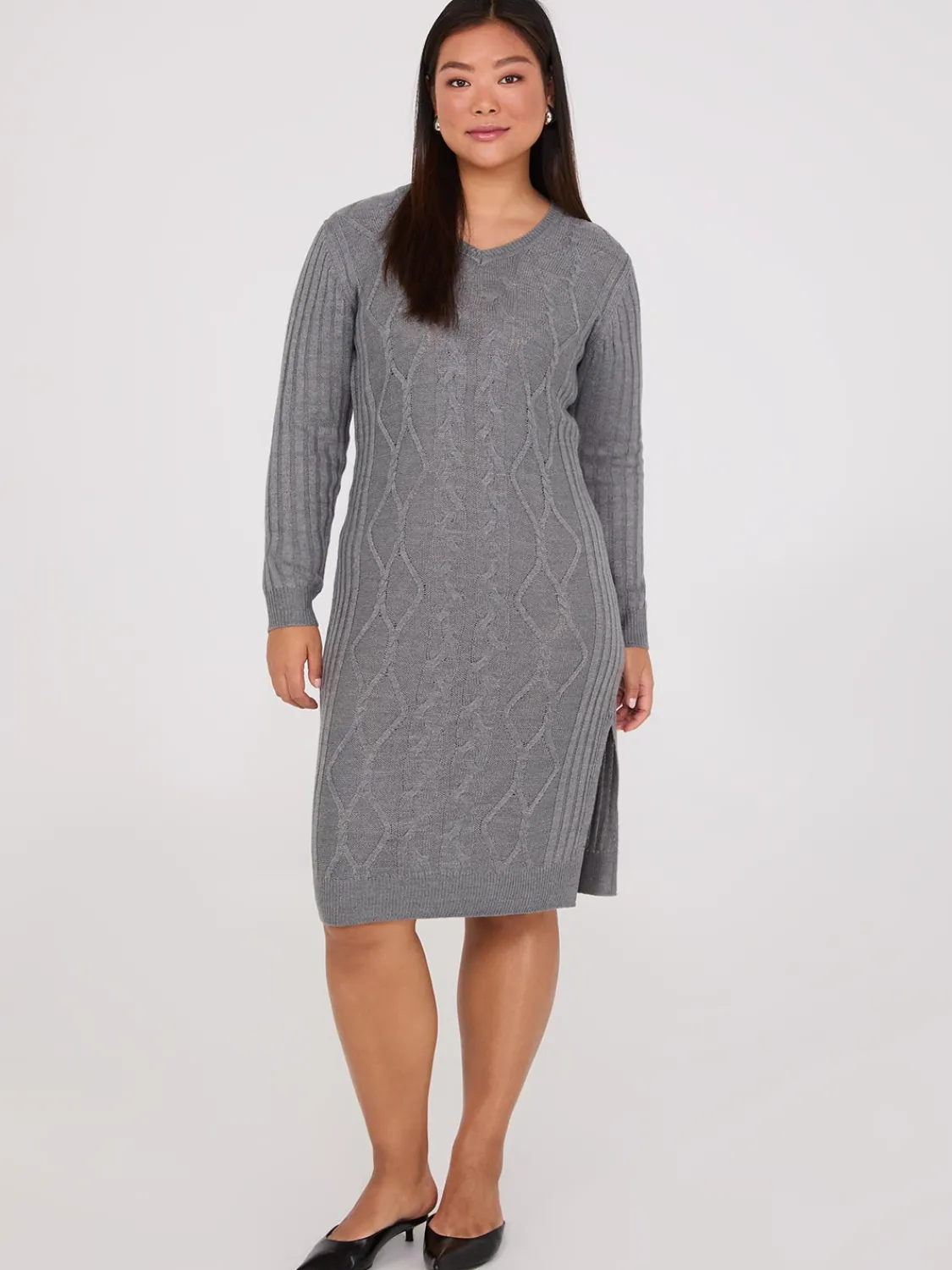 Suzy Shier Casual Dresses|Midi & Maxi>Cable Knit Sweater Dress