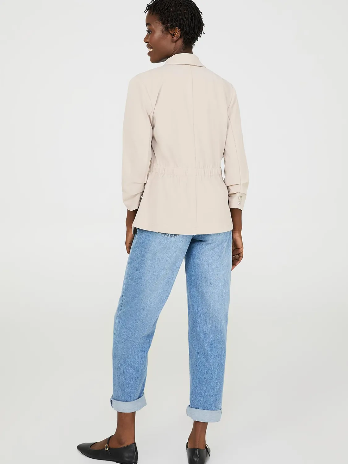 Suzy Shier Blazers & Vests>Cascading Open Kimono