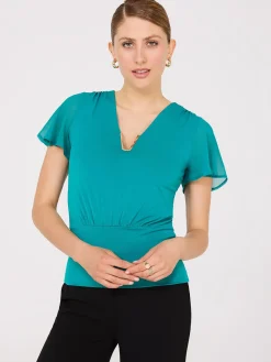 Suzy Shier Tops|Short Sleeve><noscript><img width=
