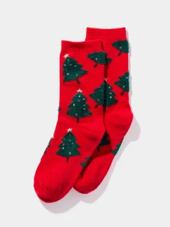 Suzy Shier Socks & Tights>Christmas Tree Socks