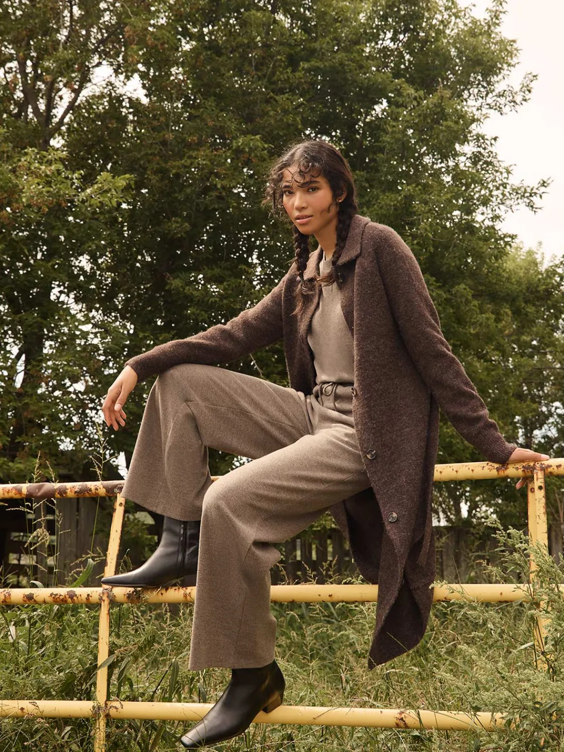 Suzy Shier Long Sleeve|Sweaters & Cardigans>Collared Button-Front Duster