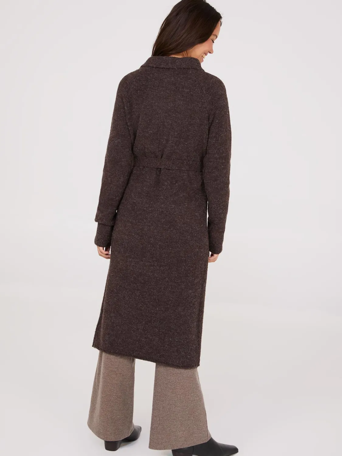 Suzy Shier Long Sleeve|Sweaters & Cardigans>Collared Button-Front Duster