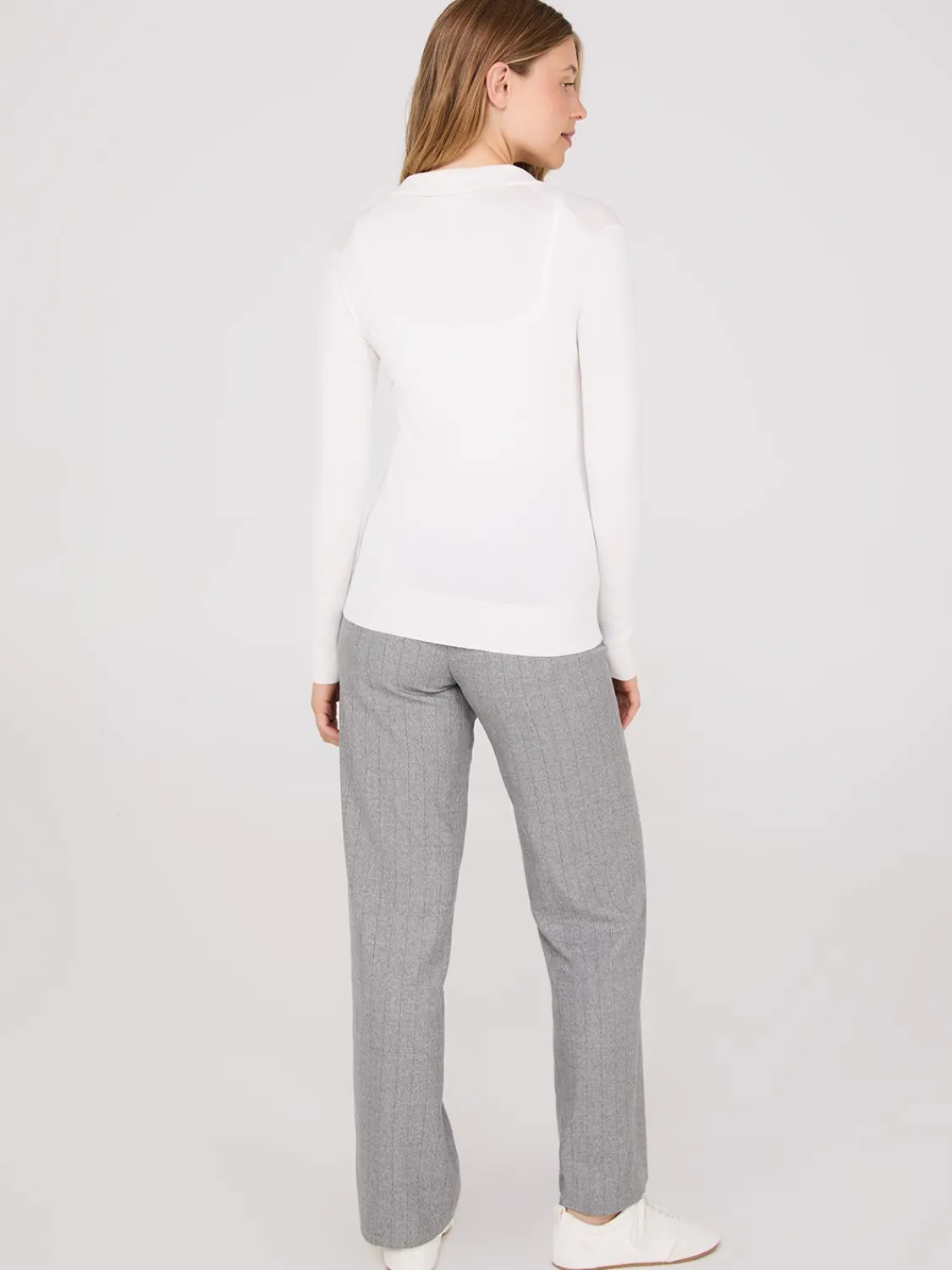 Suzy Shier Long Sleeve|Sweaters & Cardigans>Collared 2-Way Zip-Front Sweater