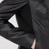 Suzy Shier Puffers & Jackets|Puffers & Jackets>Collarless Faux Leather Jacket