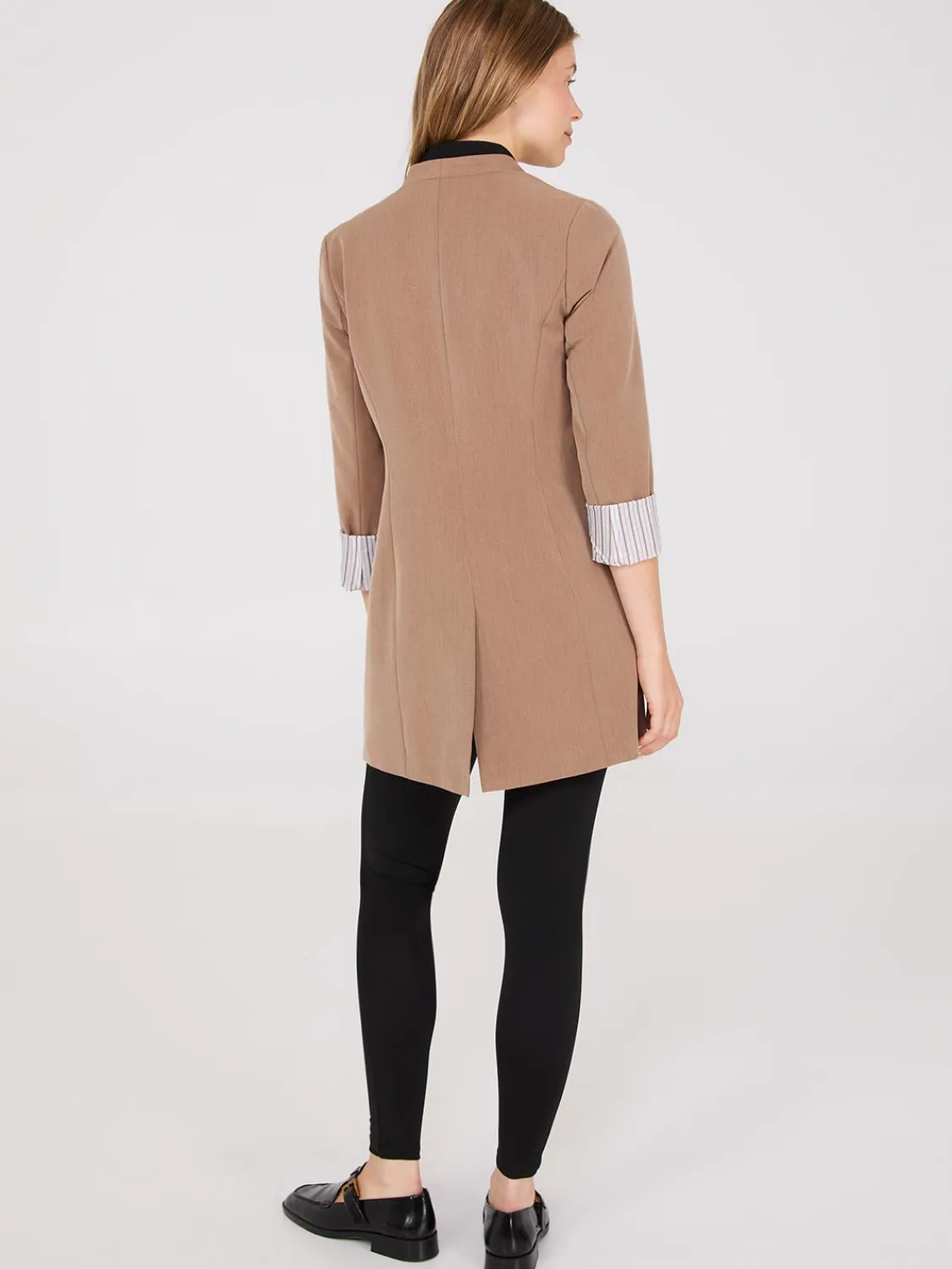 Suzy Shier Blazers & Vests>Collarless Open Blazer