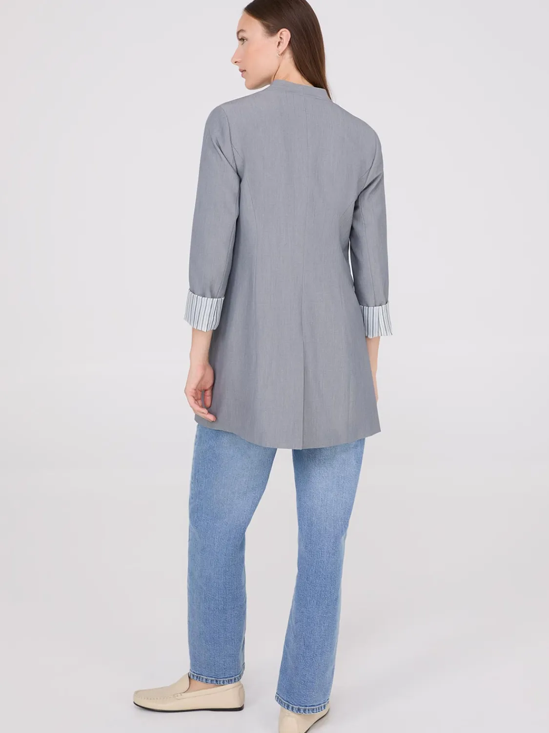 Suzy Shier Blazers & Vests>Collarless Open Blazer