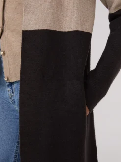 Suzy Shier Long Sleeve|Sweaters & Cardigans>Colour Block Notch Collar Duster