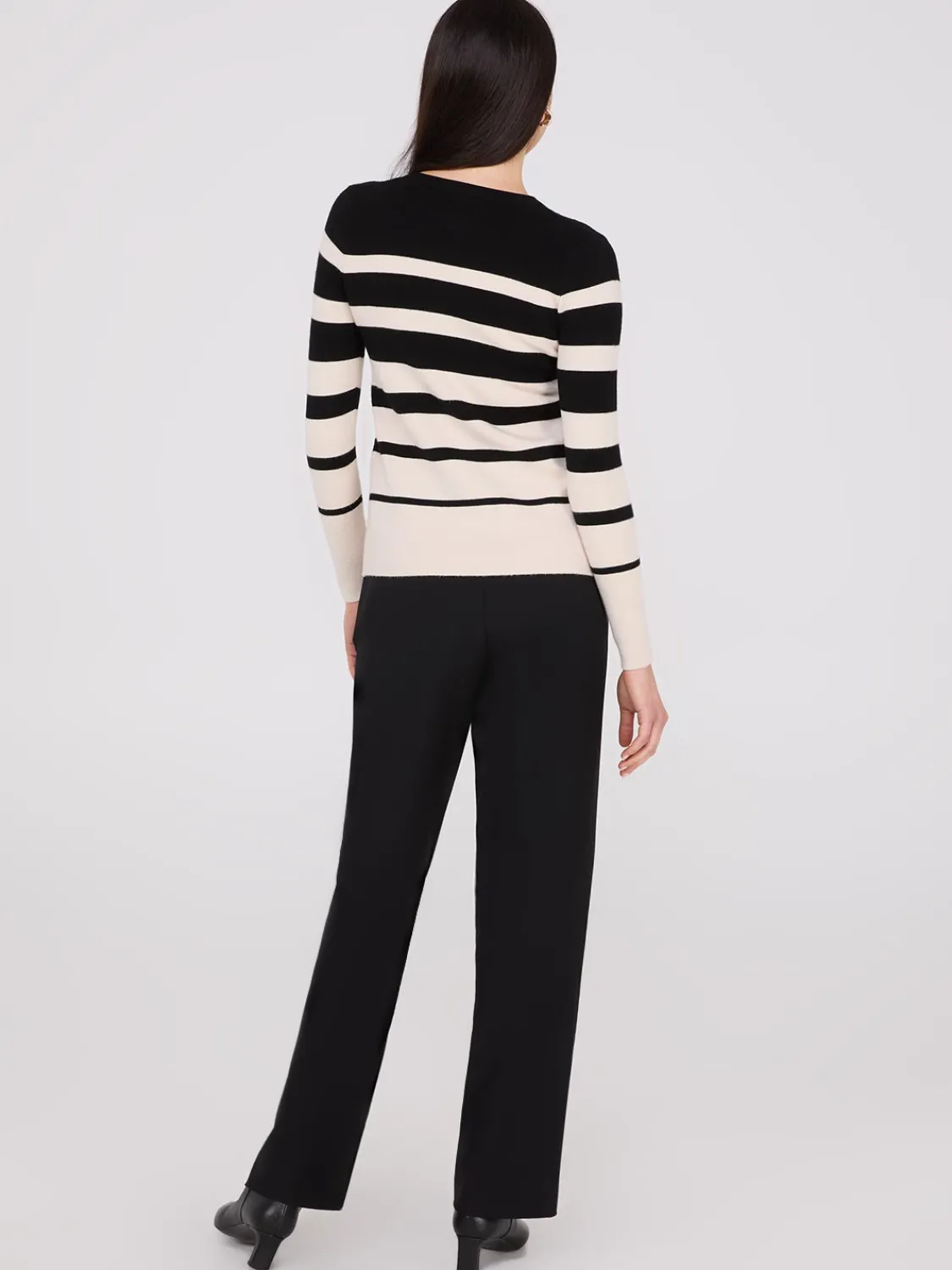 Suzy Shier Long Sleeve|Sweaters & Cardigans>Colour Block Striped Button-Front Cardigan