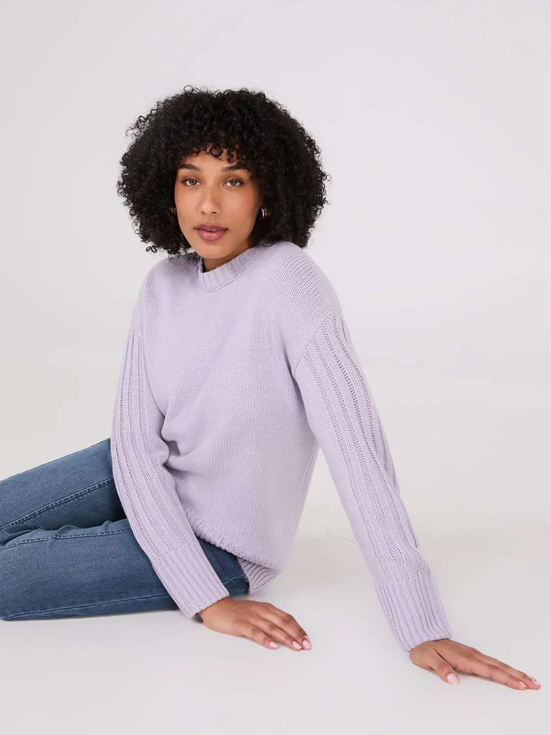 Suzy Shier Long Sleeve|Sweaters & Cardigans>Crew Neck High-Low Sweater