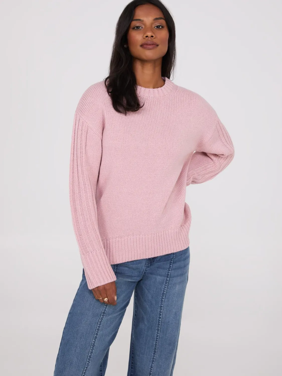 Suzy Shier Long Sleeve|Sweaters & Cardigans>Crew Neck High-Low Sweater