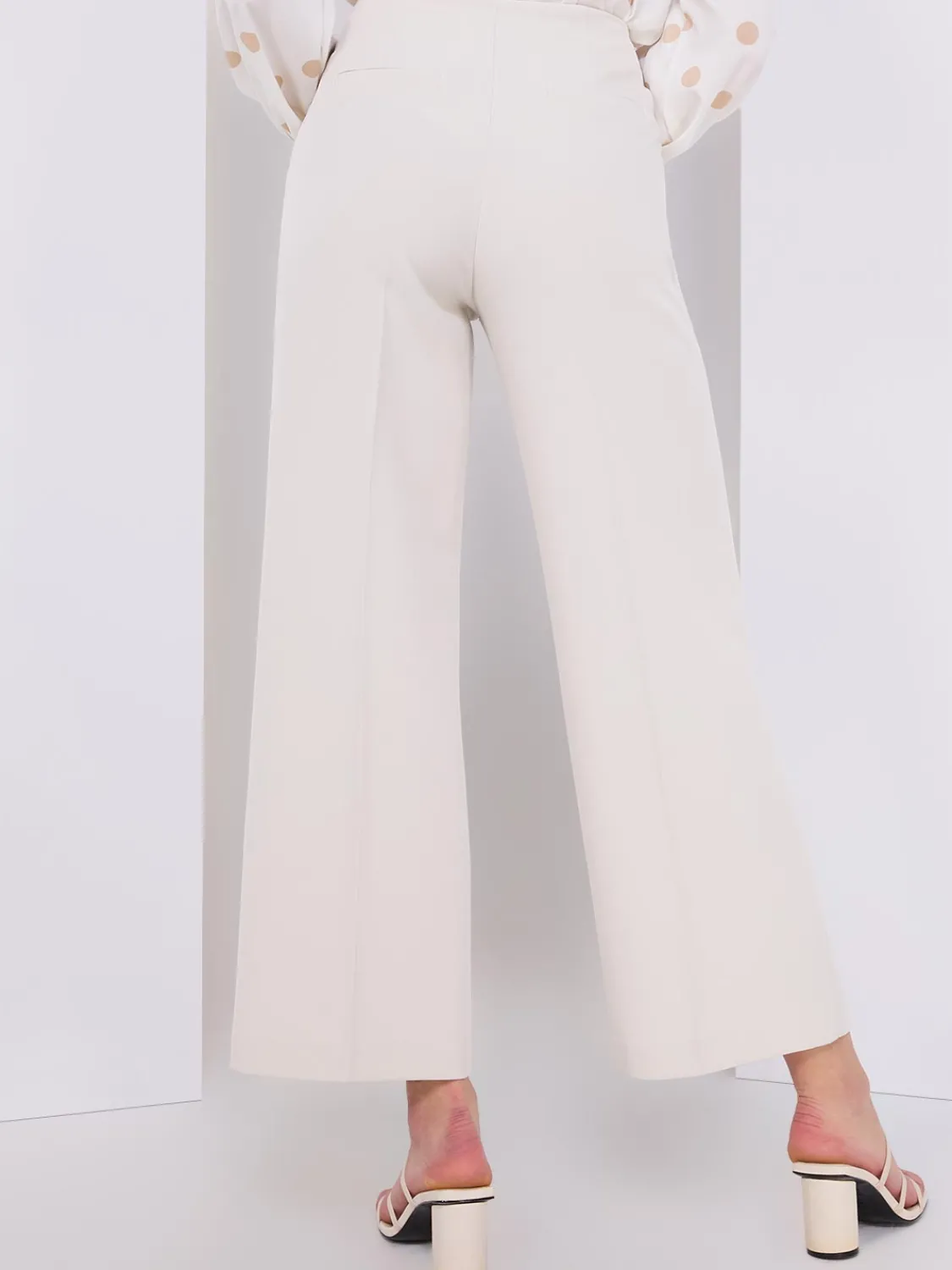 Suzy Shier Bottoms|Pants>Cropped Wide-Leg Pants With Gold Hardware