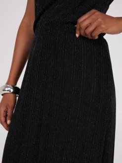 Suzy Shier Skirts>Dobby Lace Midi A-Line Skirt
