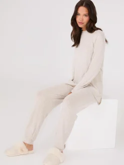 Suzy Shier Lounge & Pjs>Dolman Sleeve Melange Pajama Set