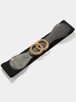 Suzy Shier Belts, Handbags & Shoes>Double Carved Ring Buckle Belt