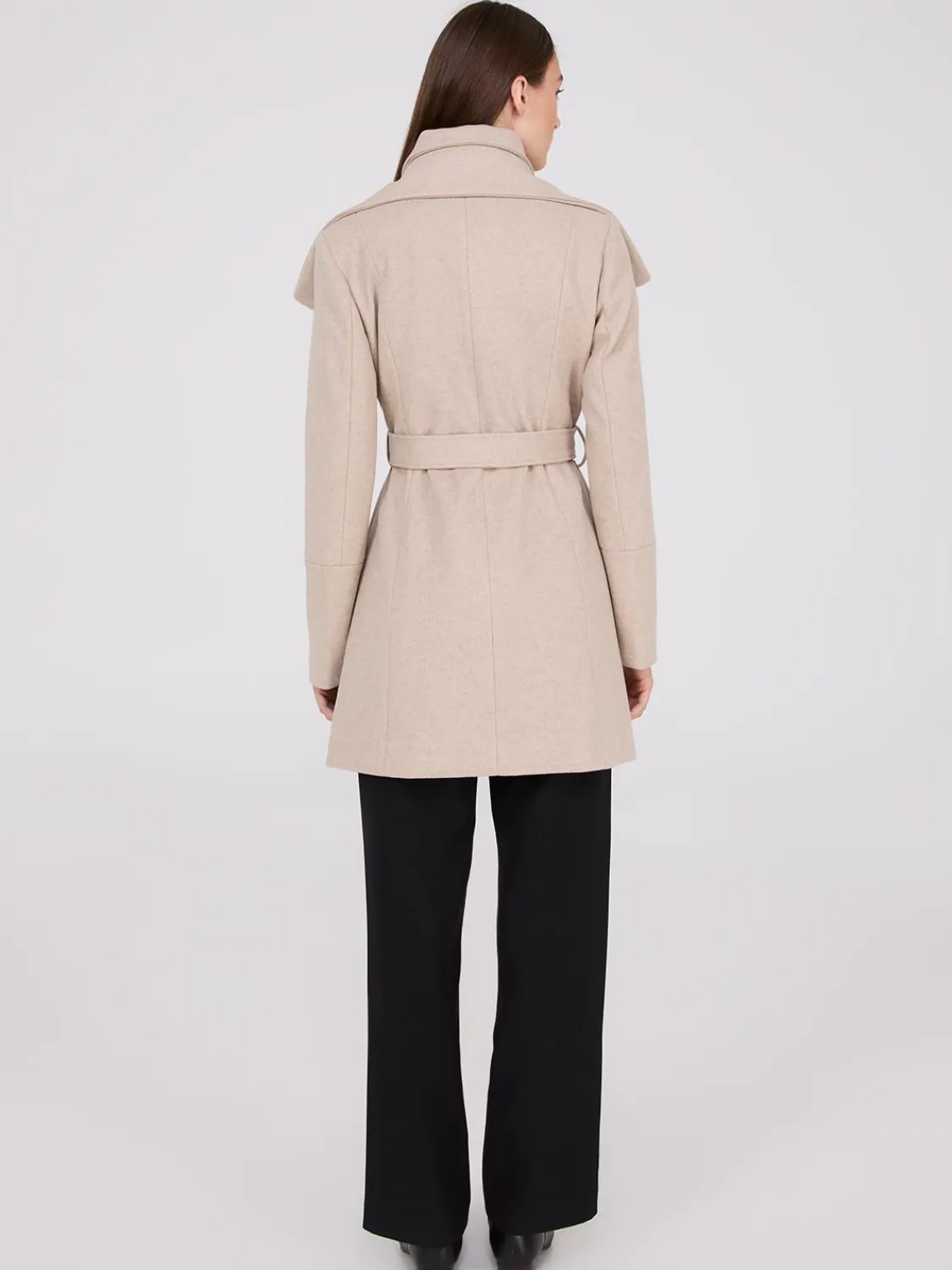 Suzy Shier Coats|Coats>Double Collar 3/4 Coat