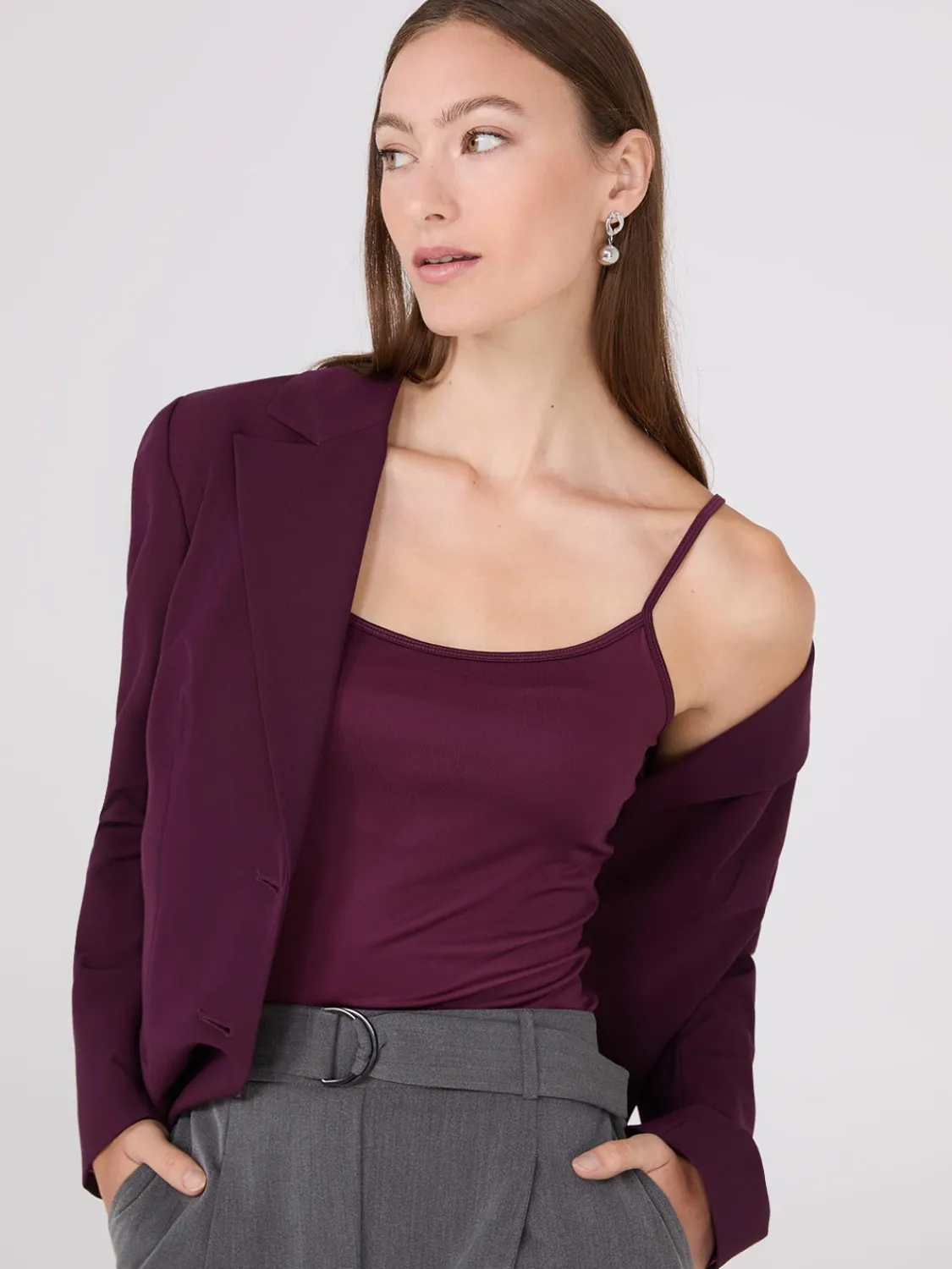 Suzy Shier Suzy Everyday|Sleeveless>Double Layer Spaghetti Strap Cami