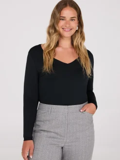 Suzy Shier Suzy Everyday|Long Sleeve>Double Layer V-Neck Long Sleeve Top