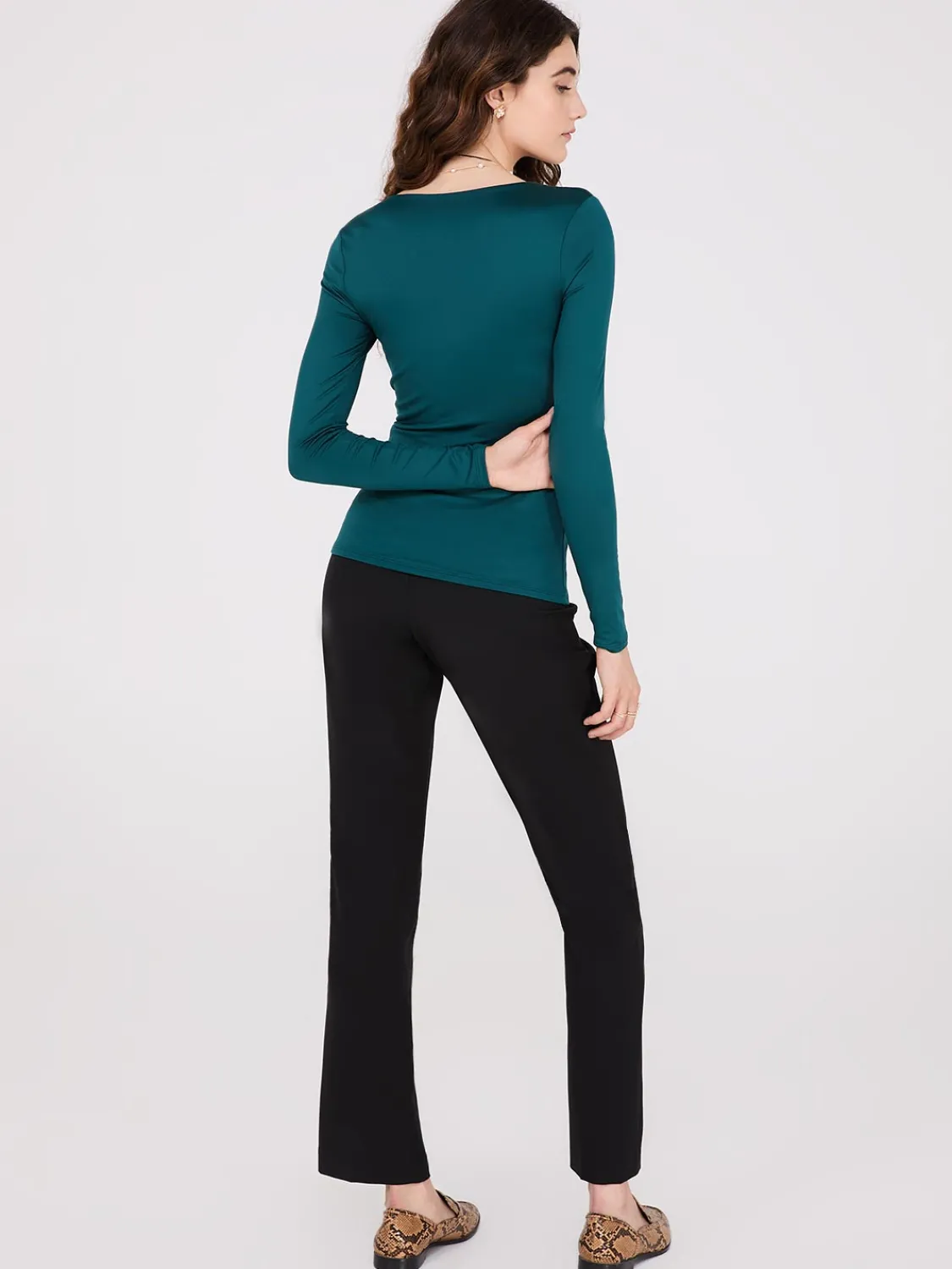 Suzy Shier Suzy Everyday|Long Sleeve>Double Layer V-Neck Long Sleeve Top