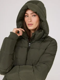 Suzy Shier Puffers & Jackets|Puffers & Jackets>Drawstring Waist Puffer Jacket