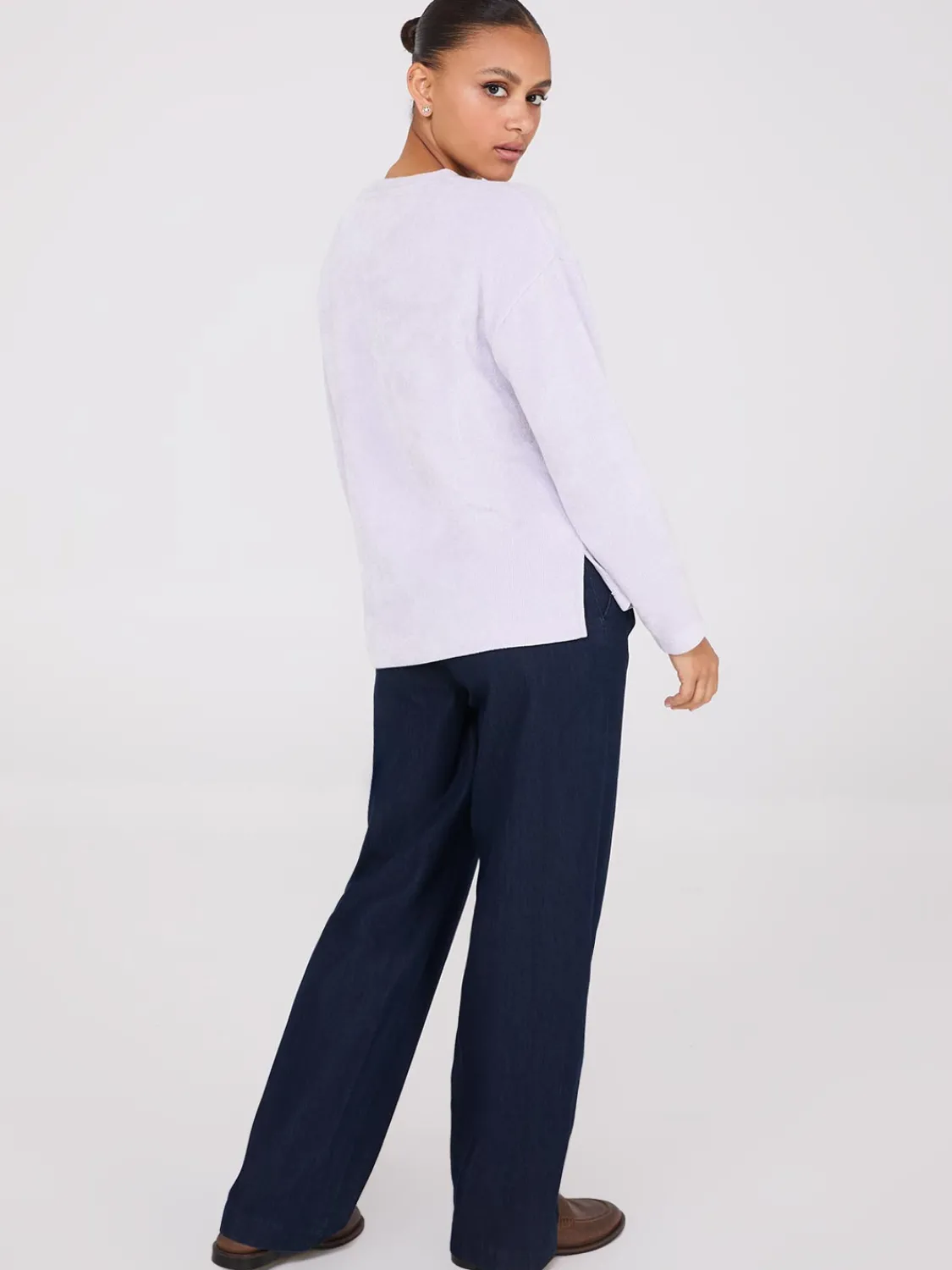 Suzy Shier Lounge & Pjs|Long Sleeve>Drop Shoulder Chenille Top