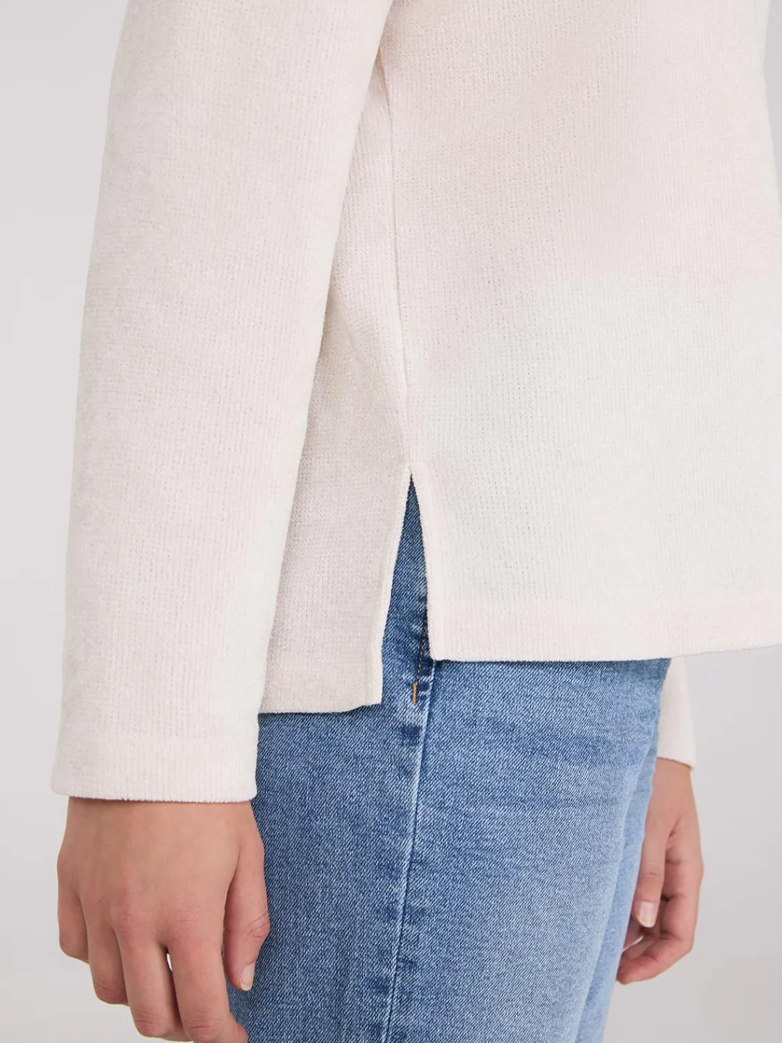 Suzy Shier Lounge & Pjs|Long Sleeve>Drop Shoulder Chenille Top