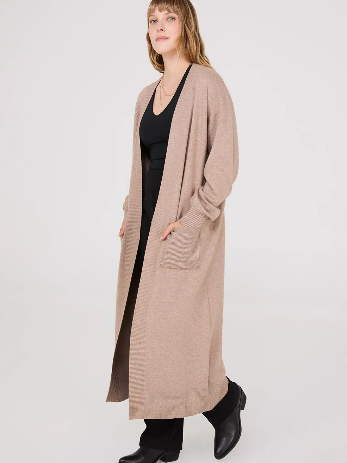 Suzy Shier Long Sleeve|Sweaters & Cardigans>Drop Shoulder Long Duster