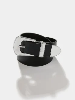Suzy Shier Belts, Handbags & Shoes>Faux Leather Horseshoe Buckle Belt