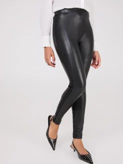 Suzy Shier Pants>Faux Leather Pants