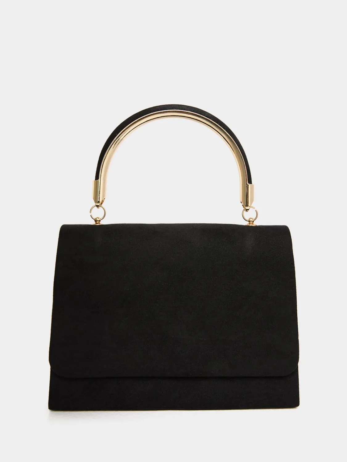 Suzy Shier Handbags By Le Château>Faux Suede Flapover Bag With Top Handle