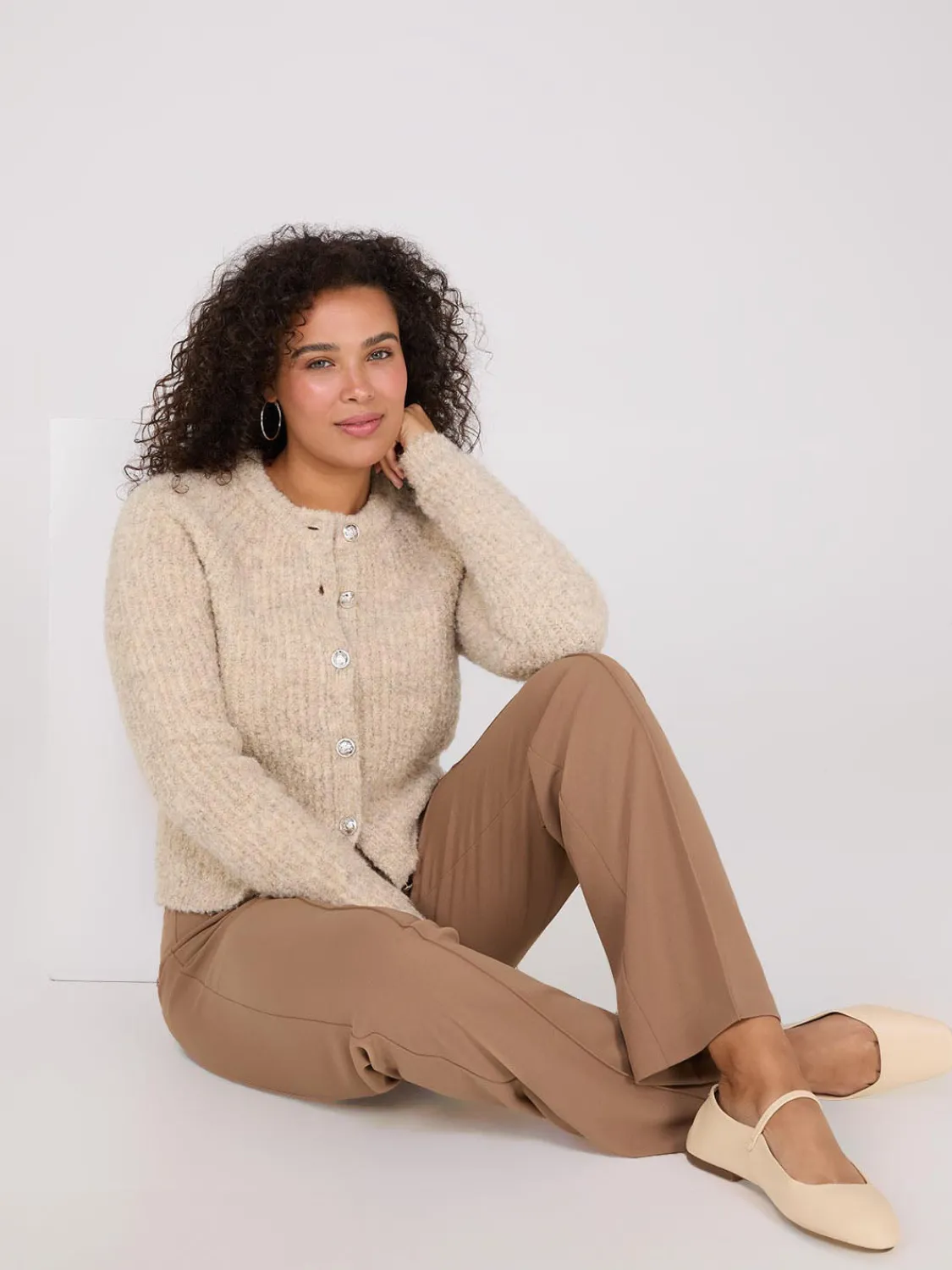 Suzy Shier Long Sleeve|Sweaters & Cardigans>Faux Wool Raglan Cardigan