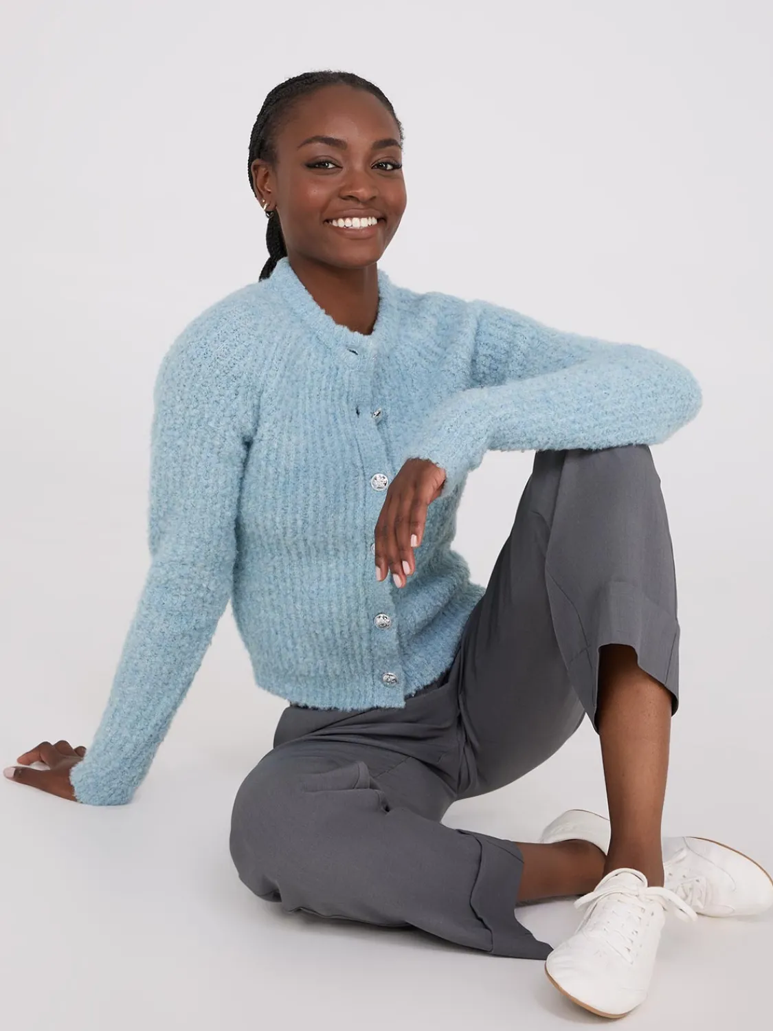 Suzy Shier Long Sleeve|Sweaters & Cardigans>Faux Wool Raglan Cardigan