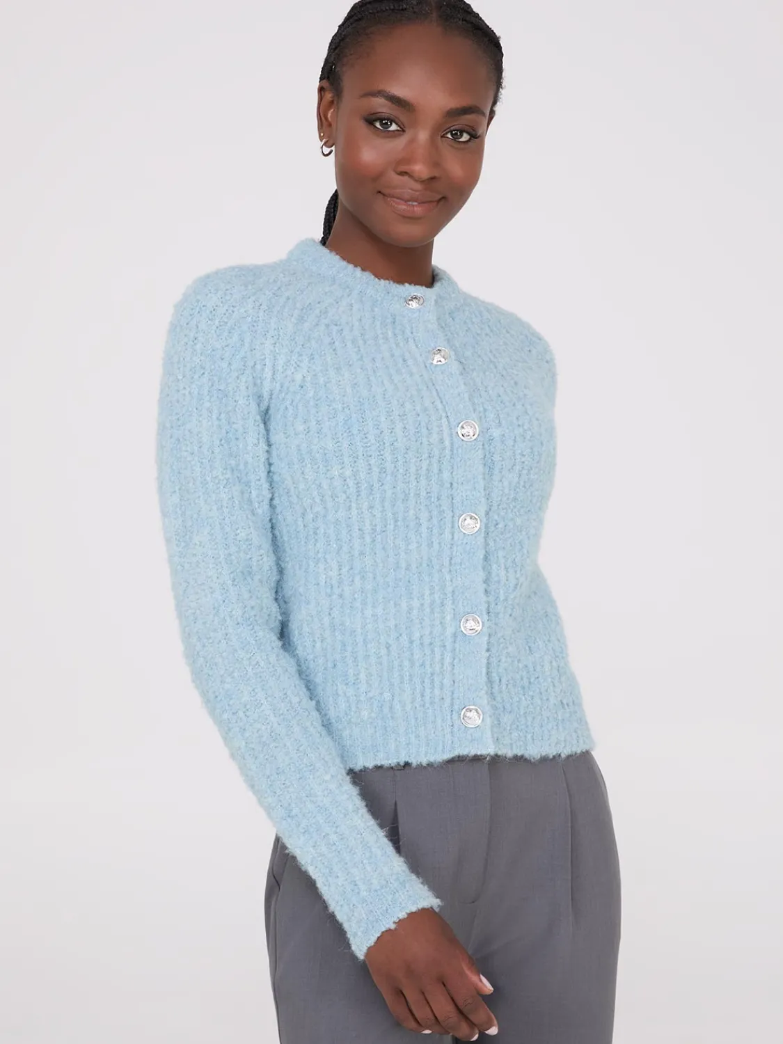 Suzy Shier Long Sleeve|Sweaters & Cardigans>Faux Wool Raglan Cardigan