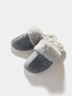 Suzy Shier Belts, Handbags & Shoes|Lounge & Pjs>Faux Wool Slipper With Faux Fur Lining
