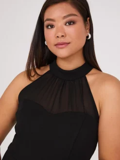 Suzy Shier Mini|Party Dresses>Fit & Flare Halter Neck Dress