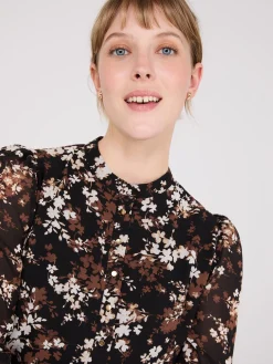 Suzy Shier Casual Dresses|Mini>Floral Print Chiffon Fit & Flare Mini Dress